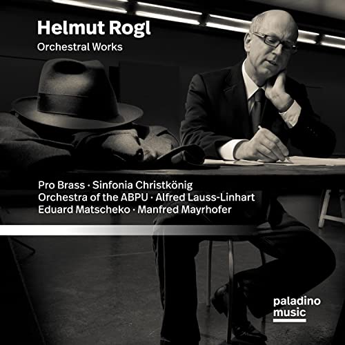 CD cover featuring Helmut Rogl, a composer in a suit and hat.