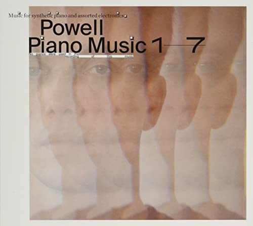 CD cover for “Powell Piano Music 1-7” with blurred portrait.