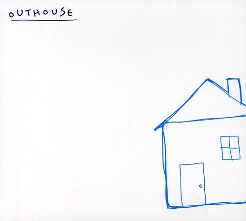 A simple blue line drawing of a house on a white background.
