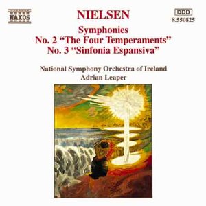 CD cover for Nielsen’s Symphonies 2 & 3 with abstract painting.