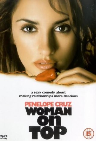 Penélope Cruz on DVD cover, holding a red pepper to her lips.