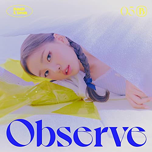CD cover for Baek A Yeon’s “Observe” featuring a woman lying down.
