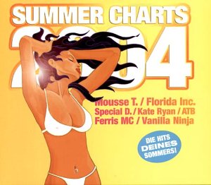 "CD cover with a woman in white bikini against a yellow background."