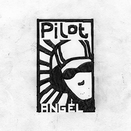 Black and white album cover with abstract face and "Pilot Angel" text.