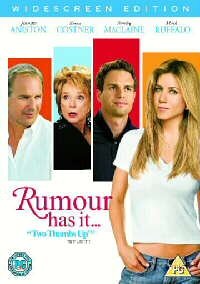 DVD cover for “Rumour Has It” featuring four actors’ portraits.