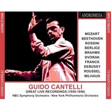 "CD cover featuring a conductor with raised hands, white background, and black text."
