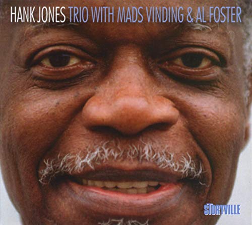 Close-up portrait of Hank Jones, jazz pianist, on CD cover.
