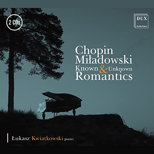 CD cover: piano in a landscape, text "Chopin & Miladowski".