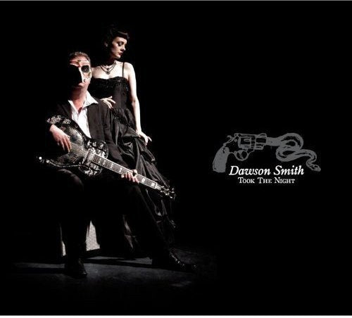 "Dawson Smith CD cover featuring a man with a guitar and a standing woman."