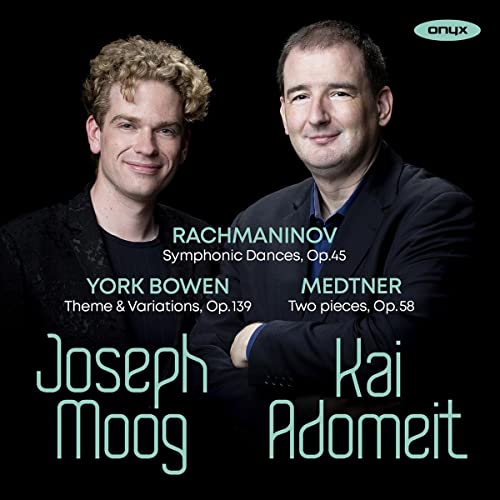 CD cover featuring portraits of Joseph Moog and Kai Adomeit.