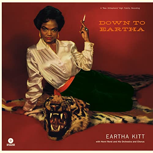 Eartha Kitt album cover featuring a portrait with a tiger.