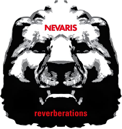 CD cover for Nevaris - Reverberations, featuring a symmetrical, abstract face.