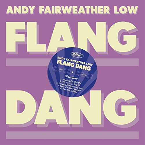 CD cover for Andy Fairweather Low’s “Flang Dang” with record label design.