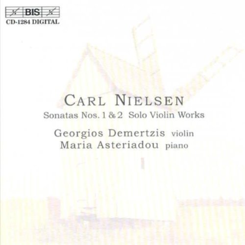 CD case featuring artwork likely related to Nielsen sonatas, barcode visible.