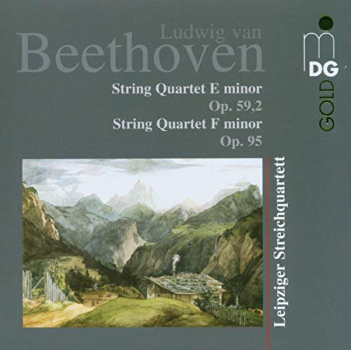 Beethoven string quartet CD cover with a landscape painting.