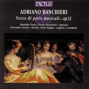 CD cover for Adriano Banchieri’s “Vezzo Di Perle Musicali,” featuring a painting.