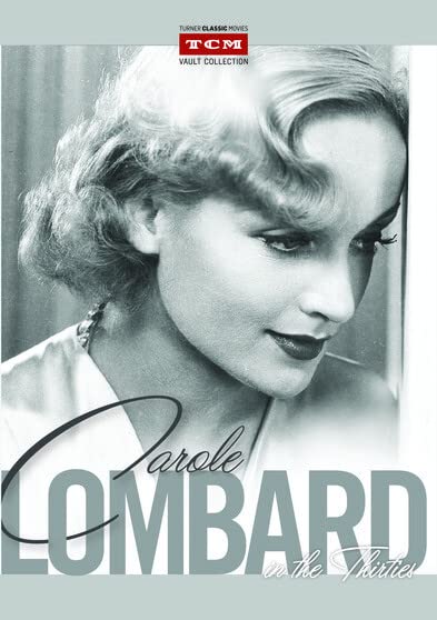 Carole Lombard portrait on DVD cover for a thirties film collection.