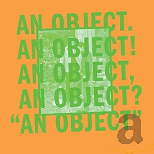 CD cover for No Age’s “An Object” with repeating green text.