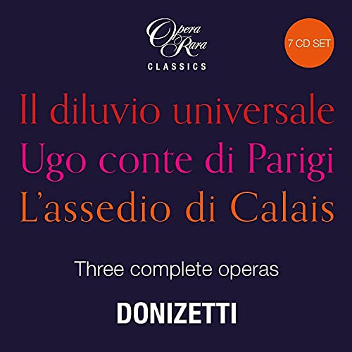 CD cover for Donizetti operas: "Il diluvio universale," and others.