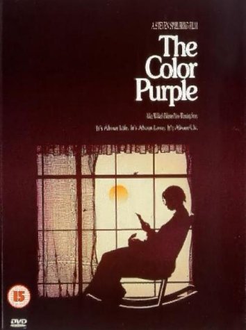 The Color Purple" DVD cover with a woman seated by a window.