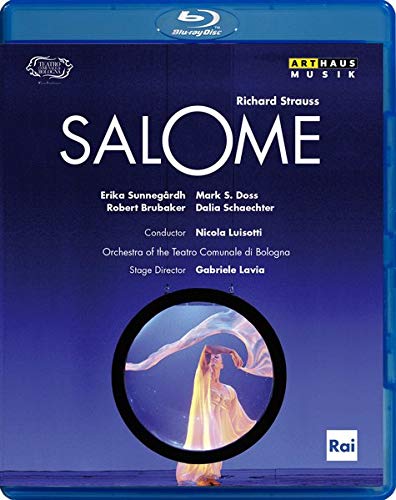 Blue-ray case cover with "Salome" title, featuring a dancer in a flowing white dress.