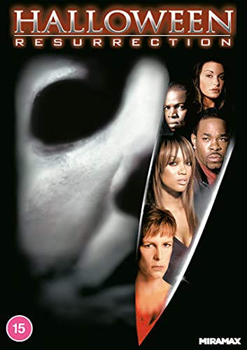 Halloween: Resurrection" DVD cover featuring Michael Myers and cast members.