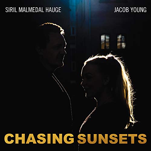 CD cover featuring silhouettes of a man and woman, "Chasing Sunsets" text.