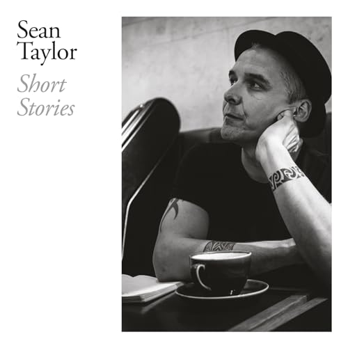 Black and white album cover featuring Sean Taylor with a coffee cup.