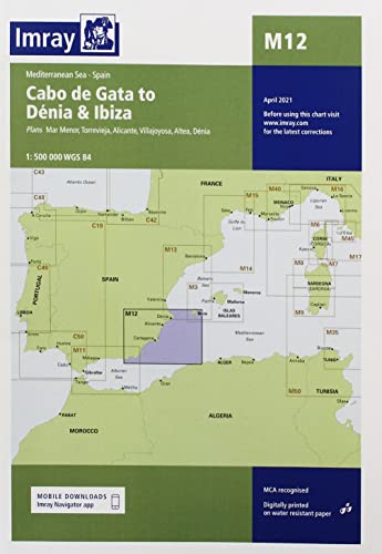 Imray Chart M12: Cabo de Gata to Denia and Ibiza (M Charts)