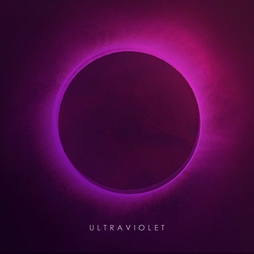 Dark purple album cover with a central black circular eclipse effect.