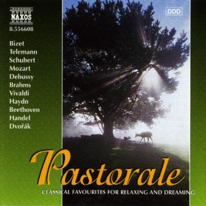 CD cover for "Pastorale" featuring a sunlit tree and grazing deer.