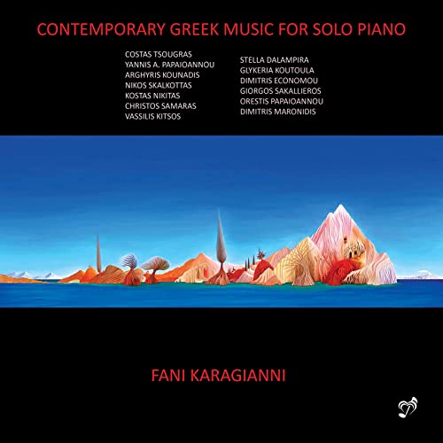 CD cover: abstract landscape painting with text listing composers’ names.