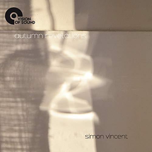 CD cover for Simon Vincent’s “Autumn Revelations” with abstract light and shadow.