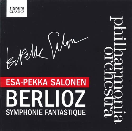 CD cover for Berlioz’s *Symphonie Fantastique* with conductor Esa-Pekka Salonen’s signature.