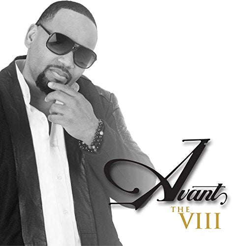 Black and white portrait of Avant with album title "VIII".