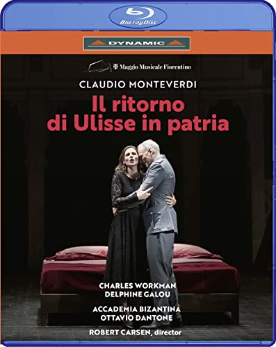 Blu-ray cover for "Il ritorno di Ulisse," featuring a stage performance image.