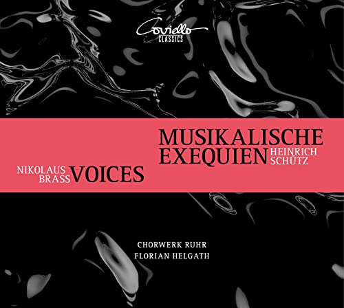 CD cover for "Musikalische Exequien" by Heinrich Schütz, abstract design.