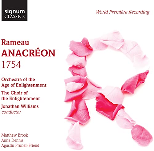 CD cover for Rameauās āAnacreon 1754ā featuring pink rose petals.