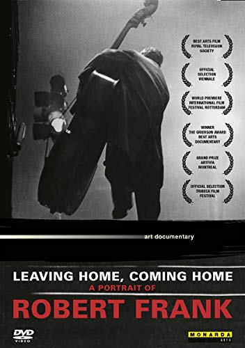 Black and white DVD cover showing a person carrying a double bass on stage.
