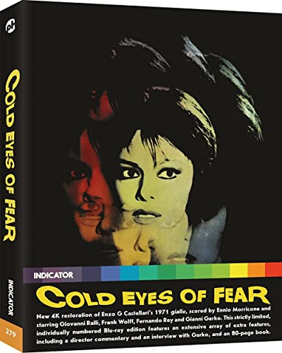 Blu-ray cover for “Cold Eyes of Fear” featuring a distressed woman’s face.