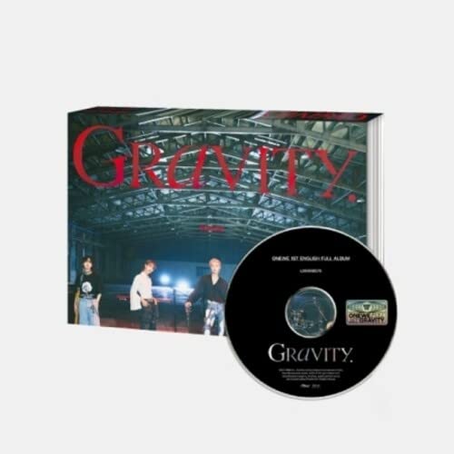 Onewe “Gravity” CD case and disc with figures in background.