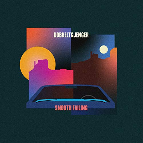 Album cover for “Smooth Failing” by Dobbeltgjenger, featuring a car silhouette.
