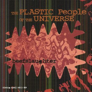 The Plastic People of the Universe album cover with abstract red shapes on striped background.