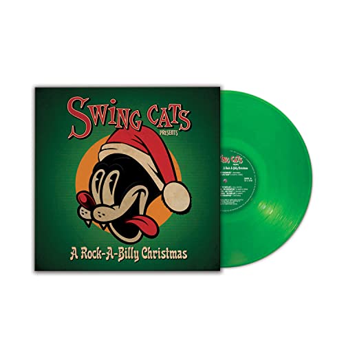 Vinyl record and album cover for "Swing Cats - A Rockabilly Christmas".