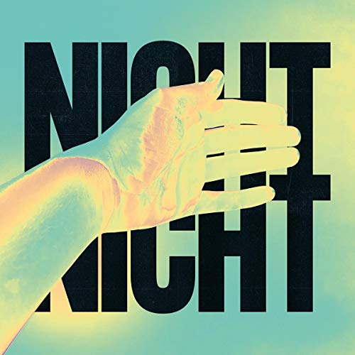 The image depicts a hand in front of the words "Nicht Nicht" on a blue and yellow background. For accessibility purposes, a suitable alt text could be: "Album cover with hand and 'Nicht Nicht' text."