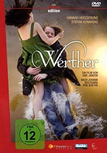 DVD cover for "Werther" with man carrying a woman in a green dress.
