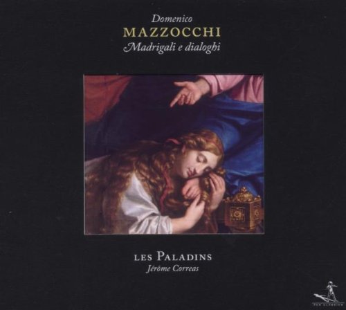 "CD cover with a Renaissance painting of a reclining woman on a black background."