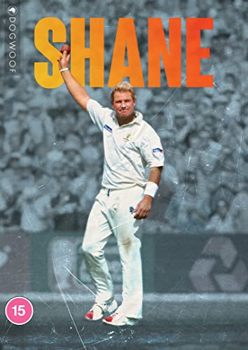 DVD cover for "Shane," featuring a cricketer raising his arm.