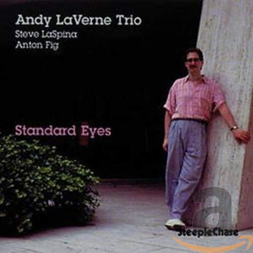 CD cover: Andy LaVerne Trio, featuring a man leaning against a wall.