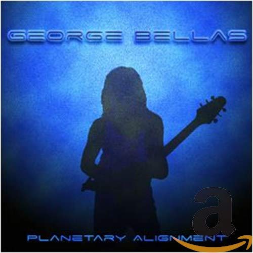 CD cover for "Planetary Alignment" by George Bellas, featuring a silhouetted guitarist.